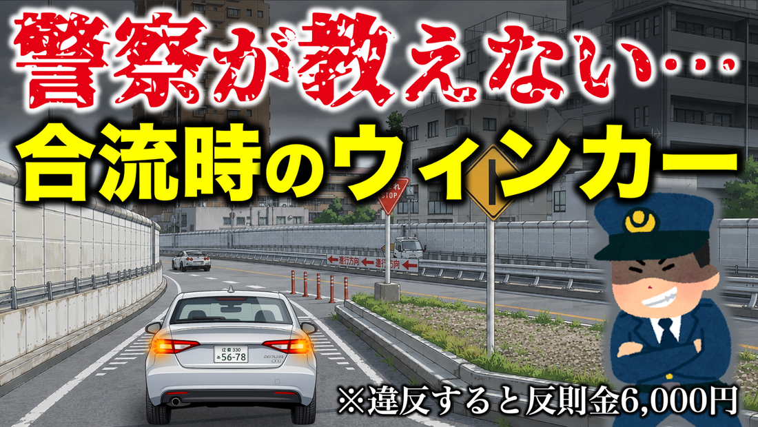 警察では教えてもらえない！合流時のウィンカーの正しい出し方※間違えると反則金6,000円徴収されます。