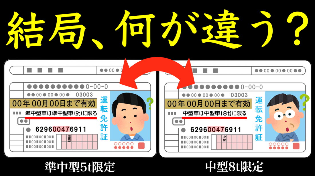 【実は準中型より上】中型8t限定免許と準中型5t限定免許はどっちがいいの？